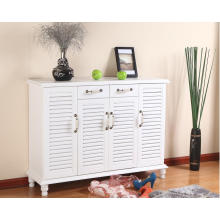 High End White Wood Shoe Cabinet (XG61413)